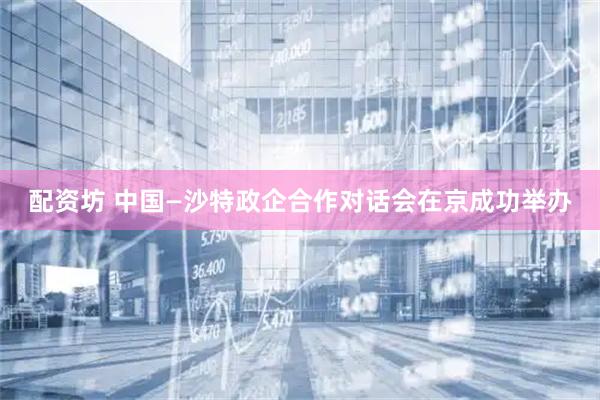 配资坊 中国—沙特政企合作对话会在京成功举办