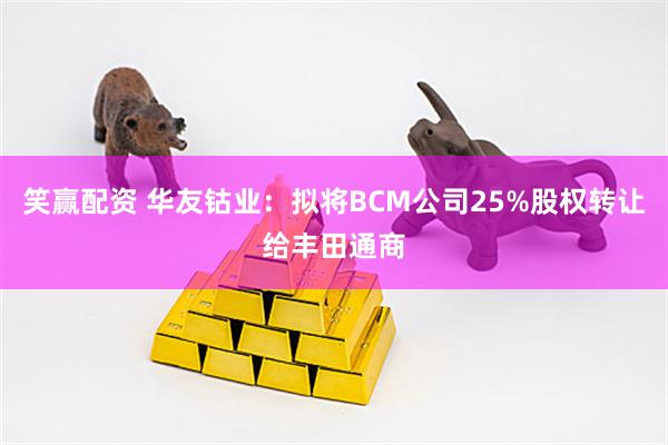 笑赢配资 华友钴业：拟将BCM公司25%股权转让给丰田通商