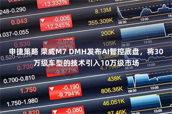 申捷策略 荣威M7 DMH发布AI智控底盘，将30万级车型的技术引入10万级市场
